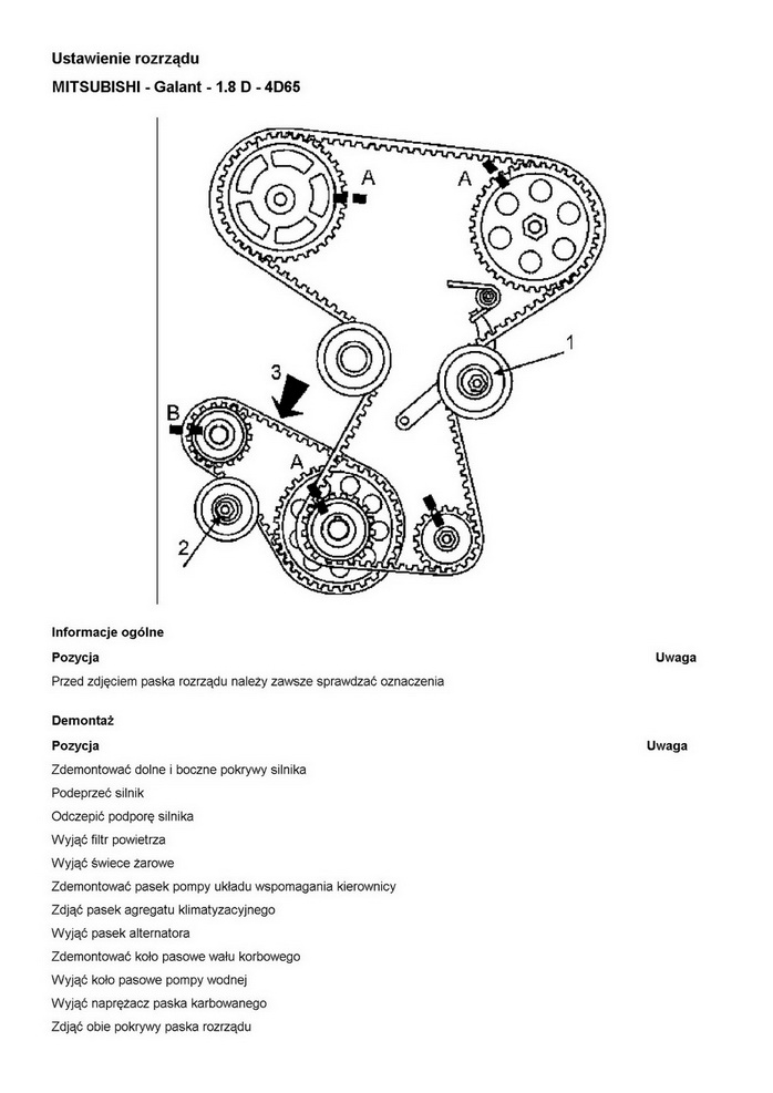 Zobacz Temat - [E3X 88-92] Rozrząd Mitsubishi Galant